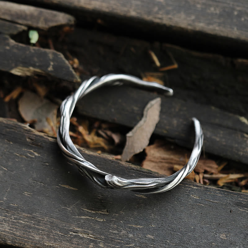 WorldNorse Handcrafted 999 Silver Twisted Branch Bracelet - image 2
