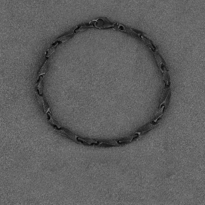 WorldNorse 925 Sterling Silver Dark Rugged Chain Bracelet - 3mm - 19cm - image 4