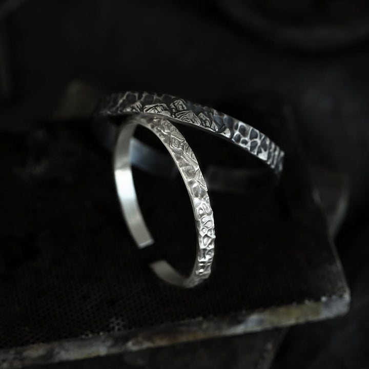 WorldNorse 999 Sterling Silver Medieval Mountain Engraved Bracelet - image 4