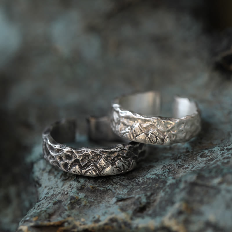 WorldNorse 999 Sterling Silver Handmade Rugged Surface Ring - image 0