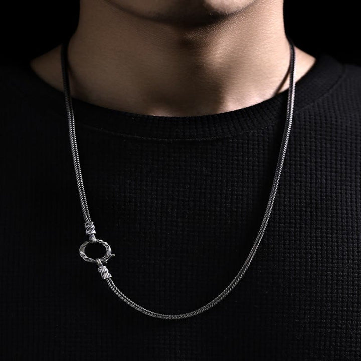 WorldNorse 925 Sterling Silver Twisted Knot Necklace - image 1