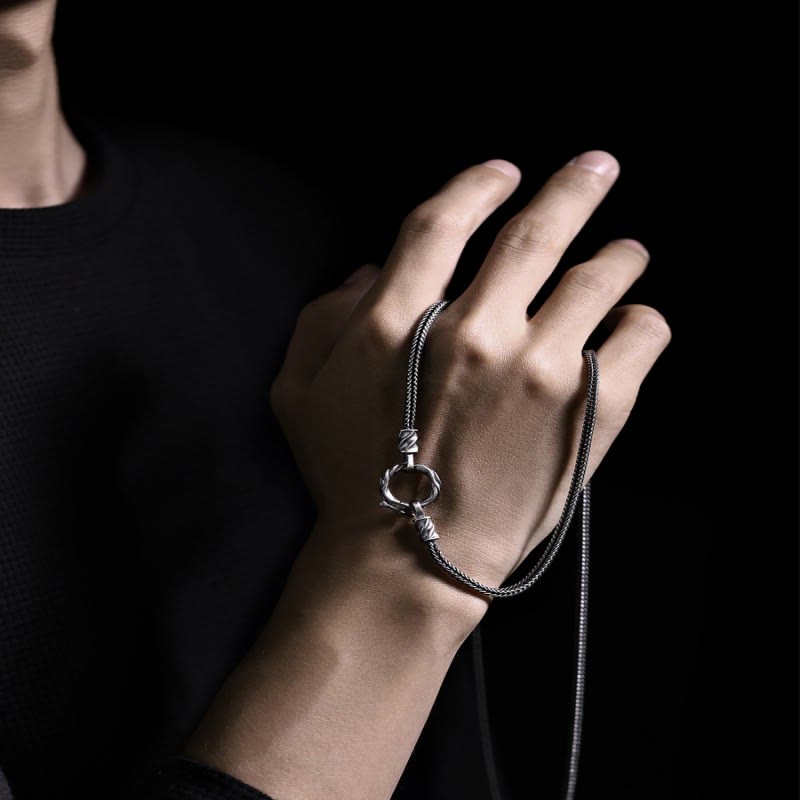 WorldNorse Handcrafted 925 Silver Twisted Knot Necklace - image 3