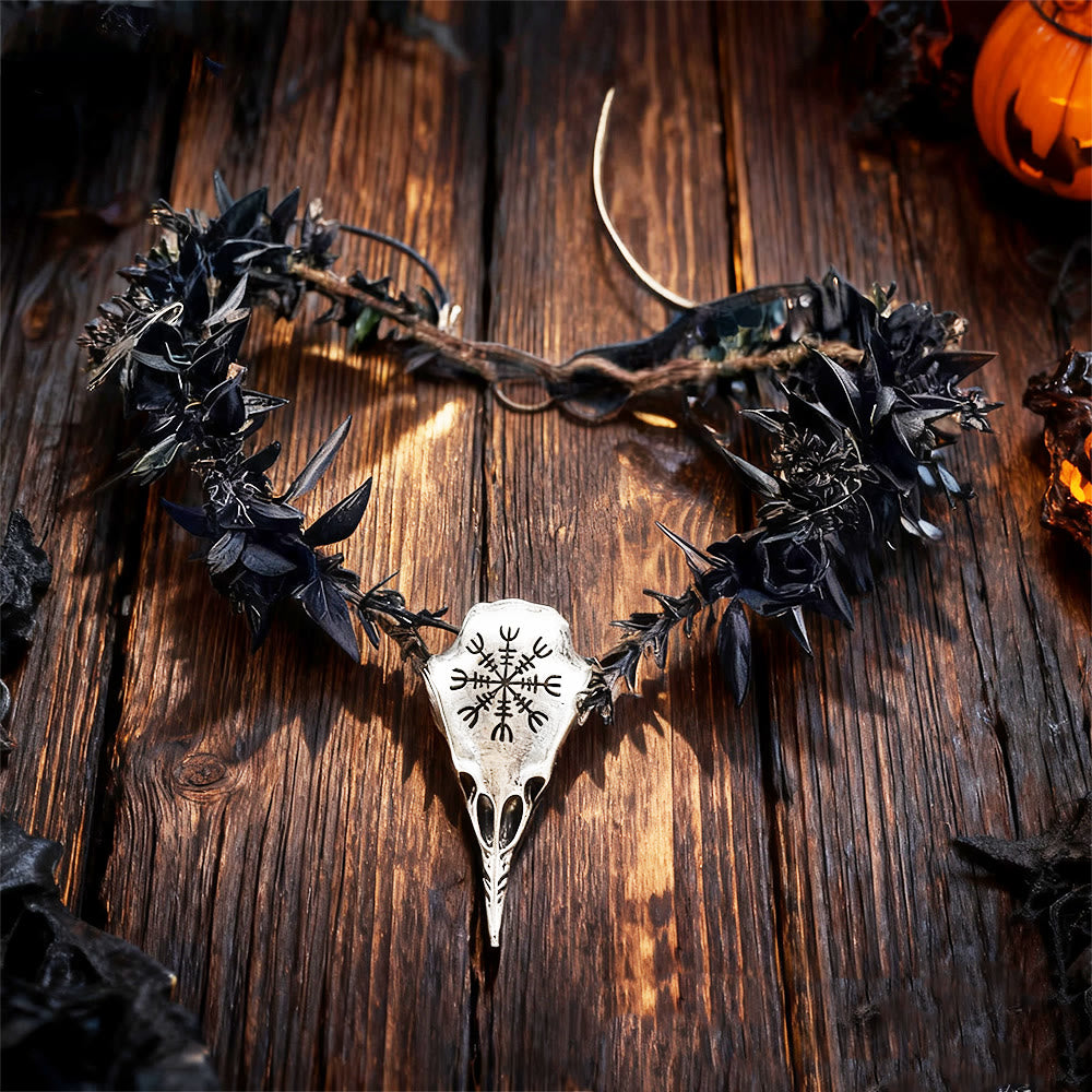 WorldNorse Vintage Gothic Elf Raven Crown Headband - Raven - image 0