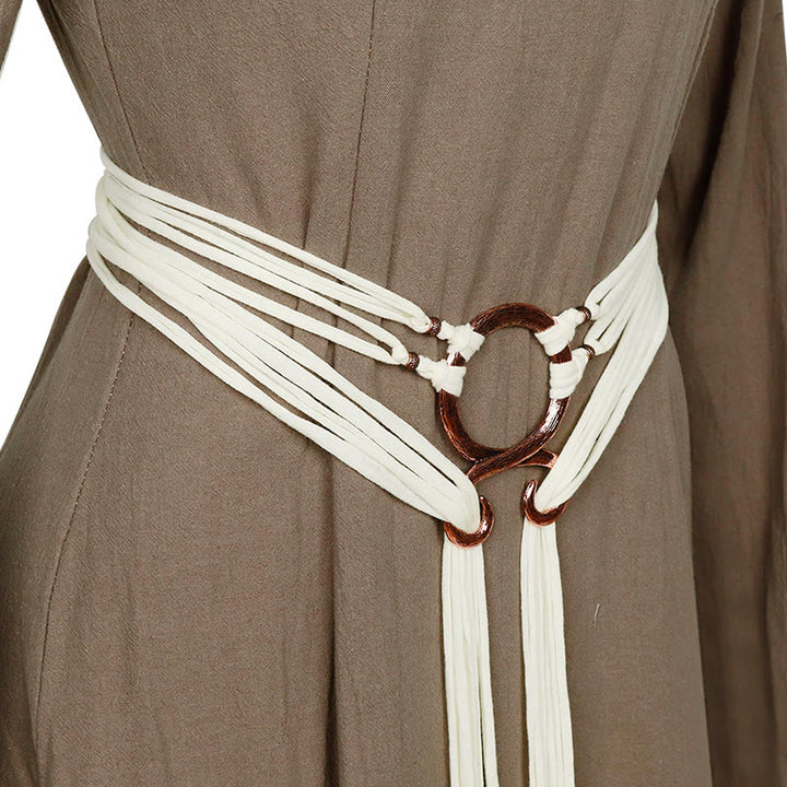 WorldNorse Whimsical Ring Multi Strap Belt - White - image 2