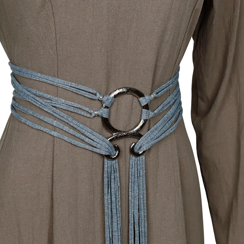 WorldNorse Whimsical Ring Multi Strap Belt - Blue - image 4