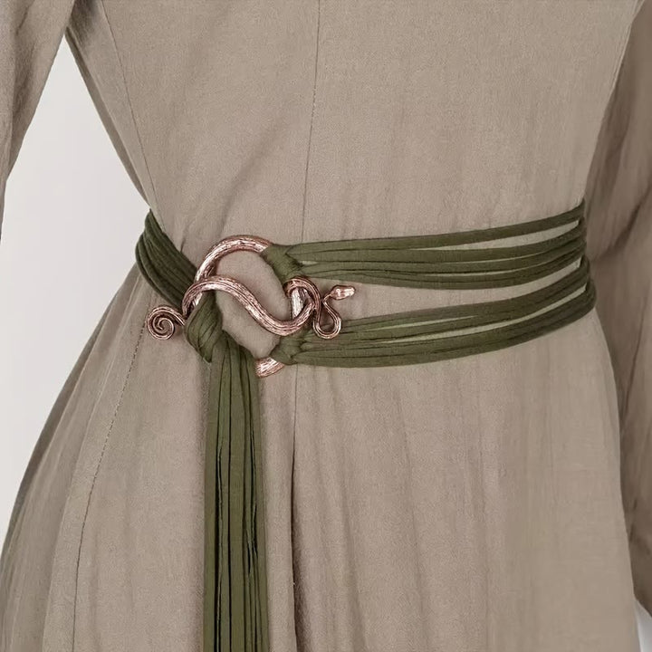 WorldNorse Serpent Shaped Buckle Multi Strap Belt - image 0