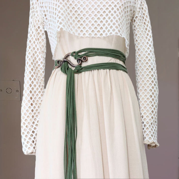 WorldNorse Serpent Shaped Buckle Multi Strap Belt - Green - image 3