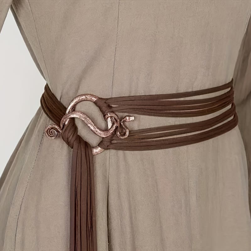 WorldNorse Serpent Shaped Buckle Multi Strap Belt - image 2