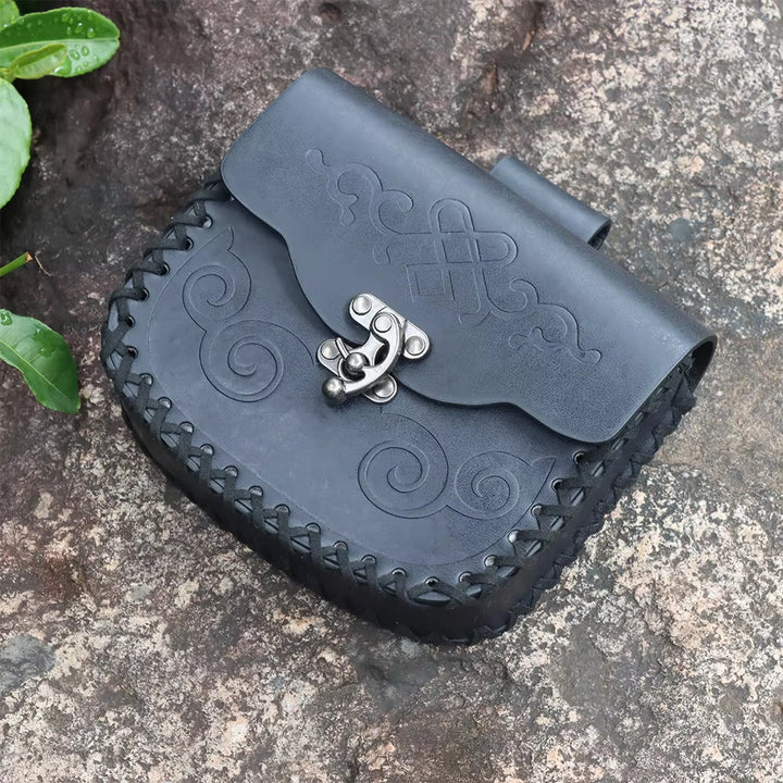 WorldNorse Ethnic Tooled Leather Pouch Bag - image 6