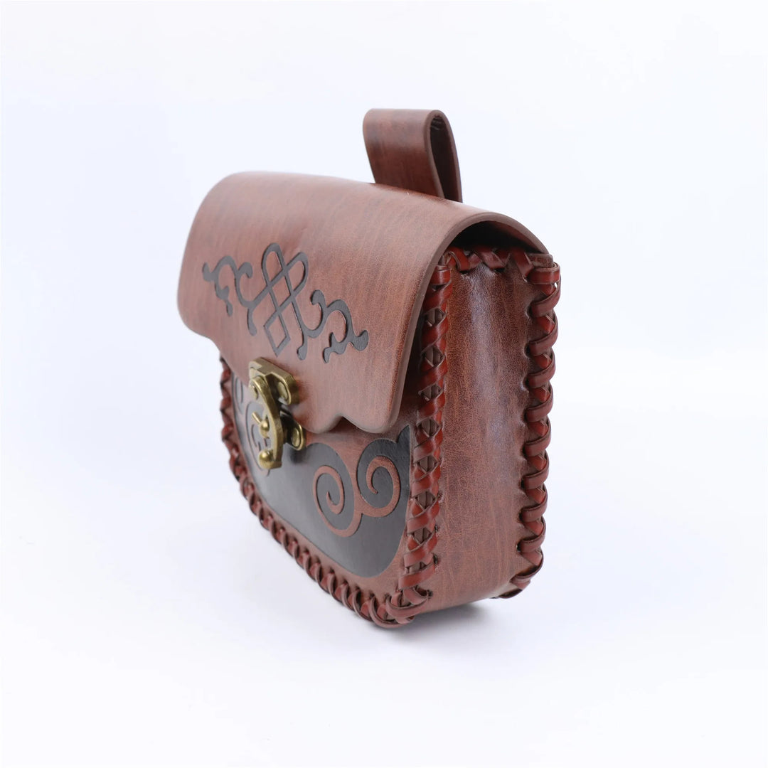 WorldNorse Ethnic Tooled Leather Pouch Bag - image 3