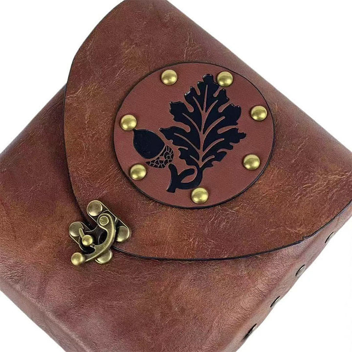 WorldNorse Oak Leaf Acorn Studded Vintage Pouch Bag - image 3