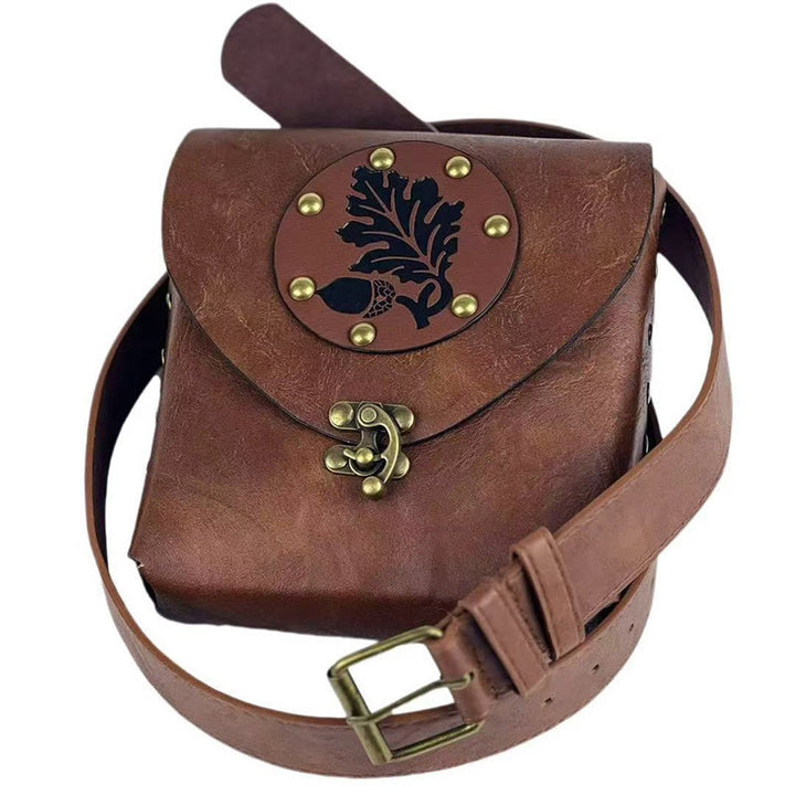 WorldNorse Oak Leaf Acorn Studded Vintage Pouch Bag - image 1