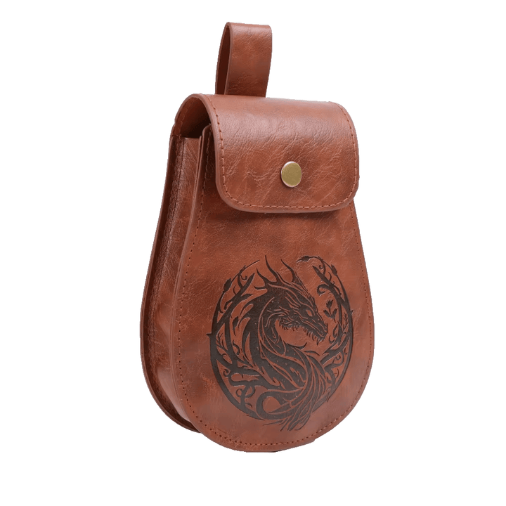 WorldNorse Dragon Emossed Retro Leather Pouch Bag - image 7