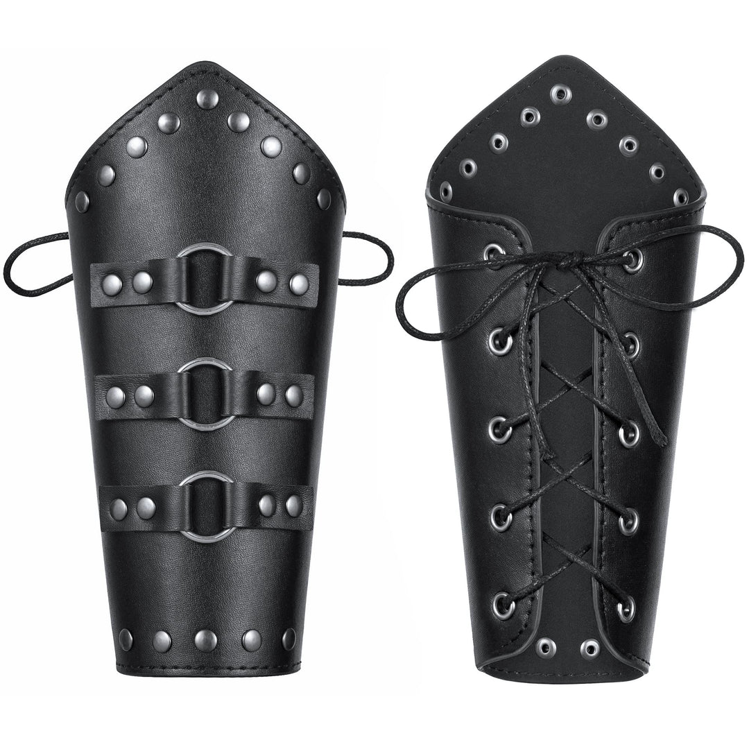 WorldNorse Hooded Scarf Buckled Belt Arm Bracers Waistband Pauldron Set - image 11