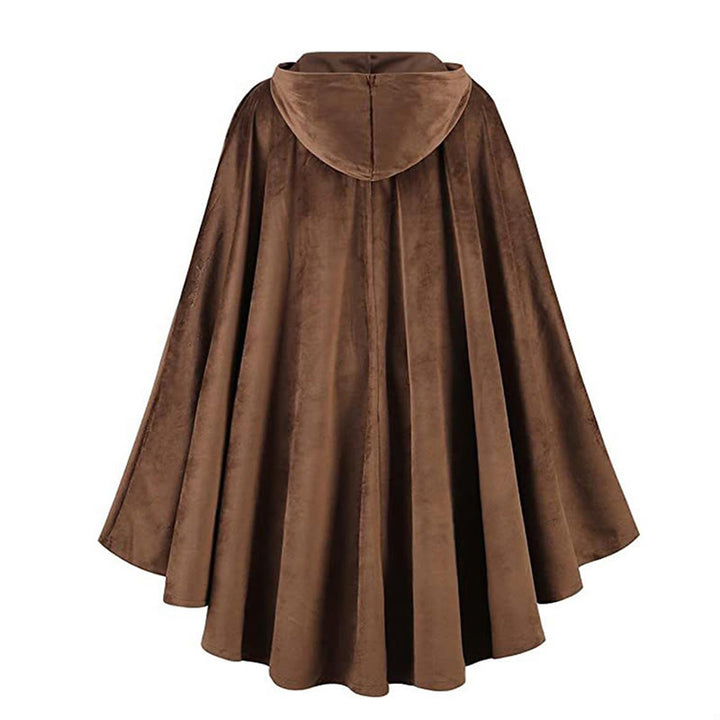 WorldNorse Rustic Hooded Buckle Trimmed Cosplay Cloak - image 2