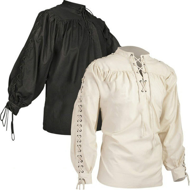WorldNorse Medieval Laced Up Costume Shirt - image 0