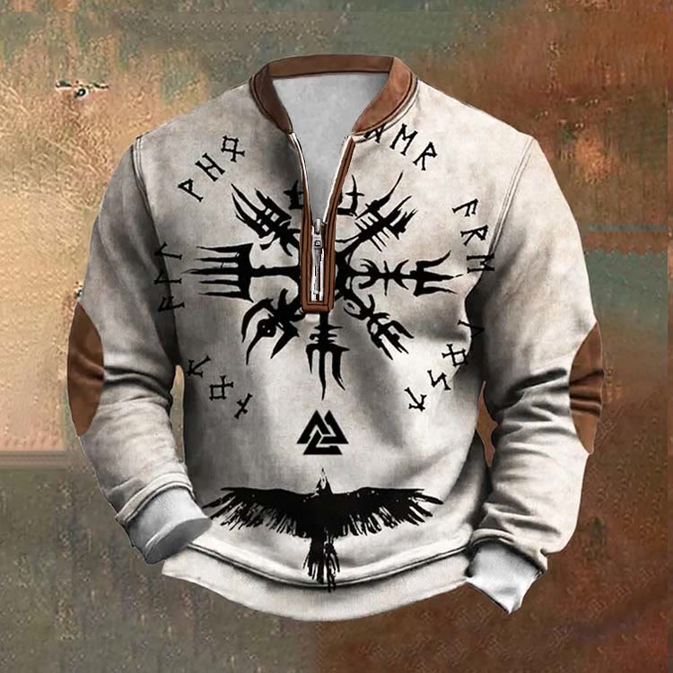 WorldNorse Arcane Huginn and Muninn Valknut Zipper Sweatshirt - US/UK/AU52，EU62 (6XL) - image 0