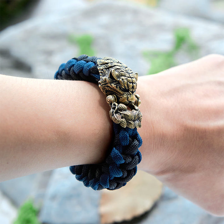 WorldNorse Viking Tiger Head Paracord Braided Bracelet - image 10