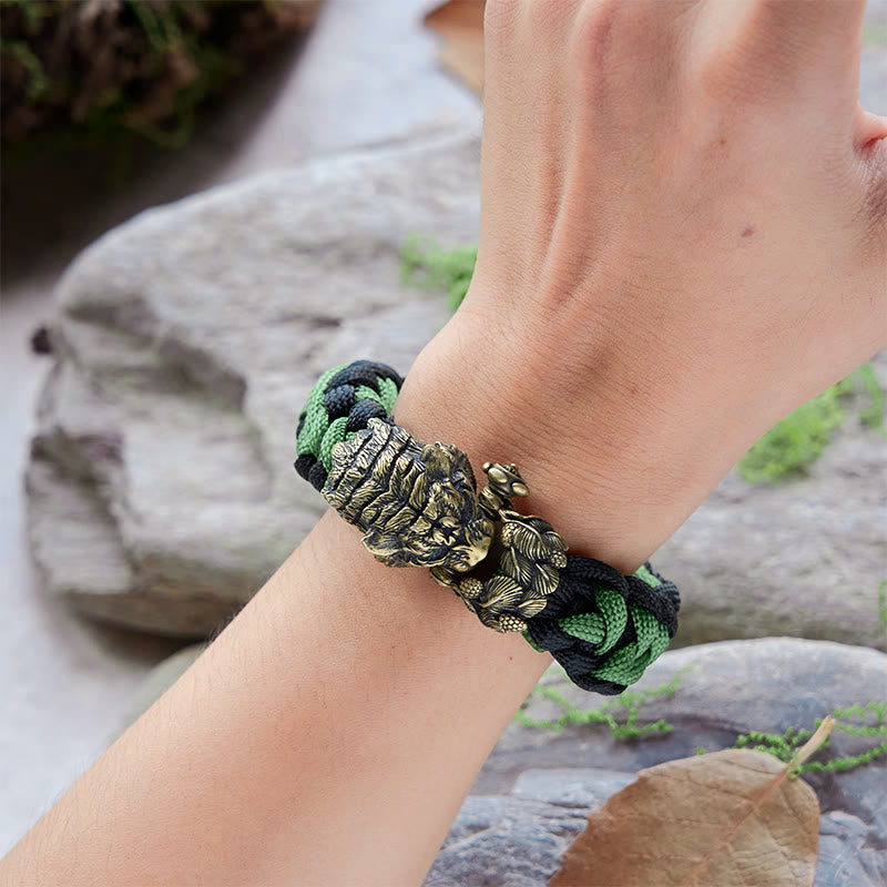 WorldNorse Viking Tiger Head Paracord Braided Bracelet - image 17