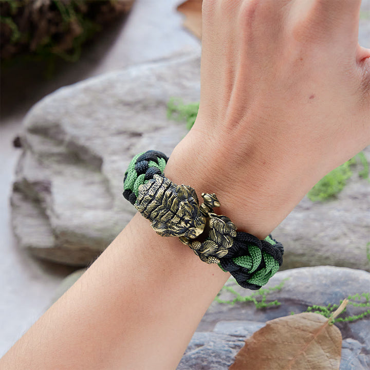 WorldNorse Viking Tiger Head Paracord Braided Bracelet - image 17