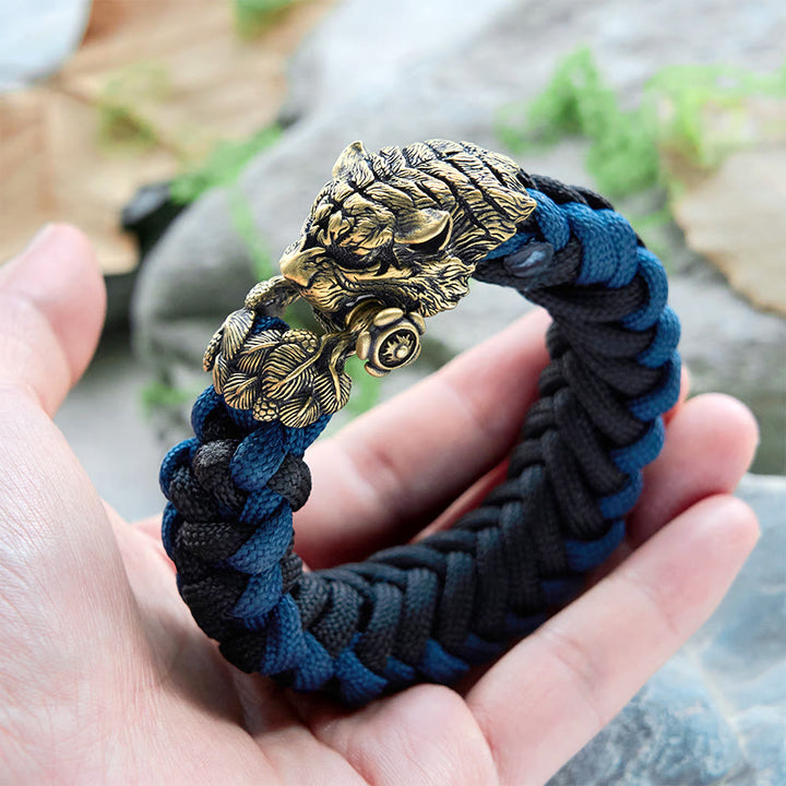 WorldNorse Viking Tiger Head Paracord Braided Bracelet - image 8