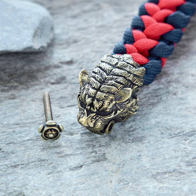 WorldNorse Viking Tiger Head Paracord Braided Bracelet - image 2