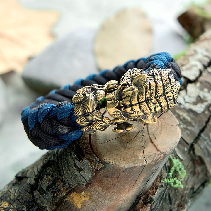 WorldNorse Viking Tiger Head Paracord Braided Bracelet - image 7