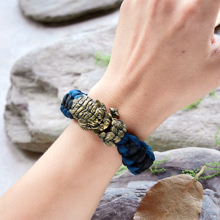 WorldNorse Viking Tiger Head Paracord Braided Bracelet - image 11