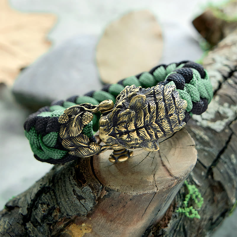 WorldNorse Viking Tiger Head Paracord Braided Bracelet - image 13
