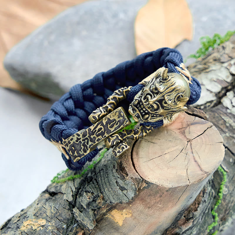 WorldNorse Viking Vintage Demon Axe Paracord Braided Bracelet - image 1