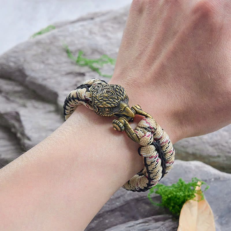 WorldNorse Viking Antique Raven Paracord Braided Bracelet - image 12