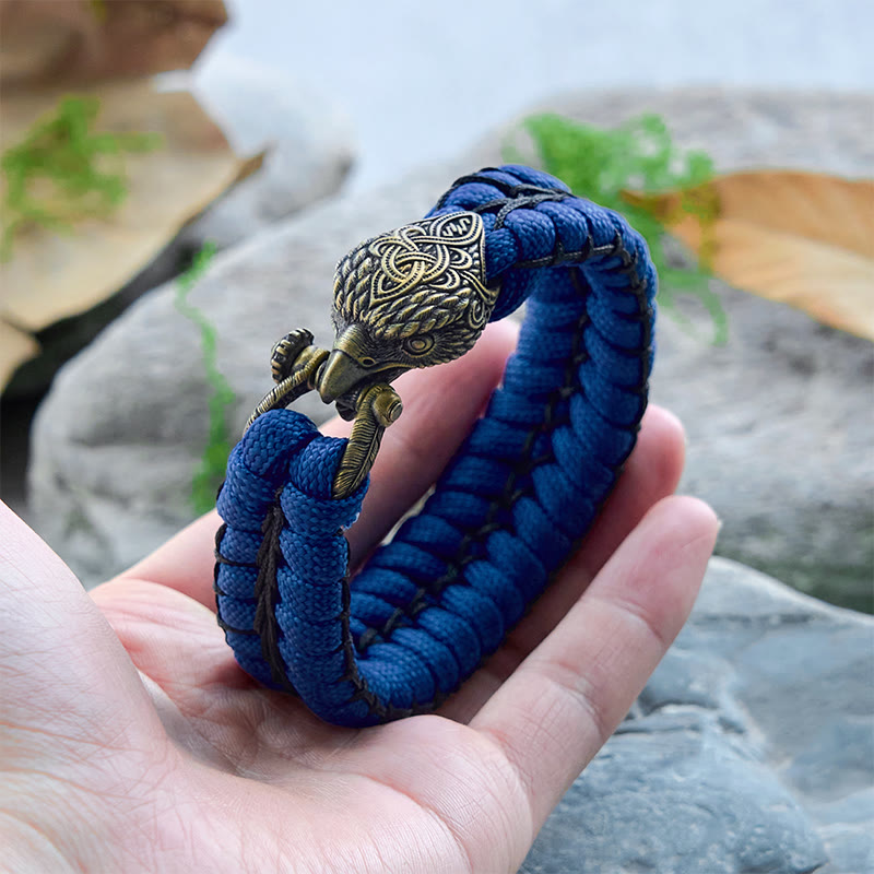 WorldNorse Viking Antique Raven Paracord Braided Bracelet - image 2