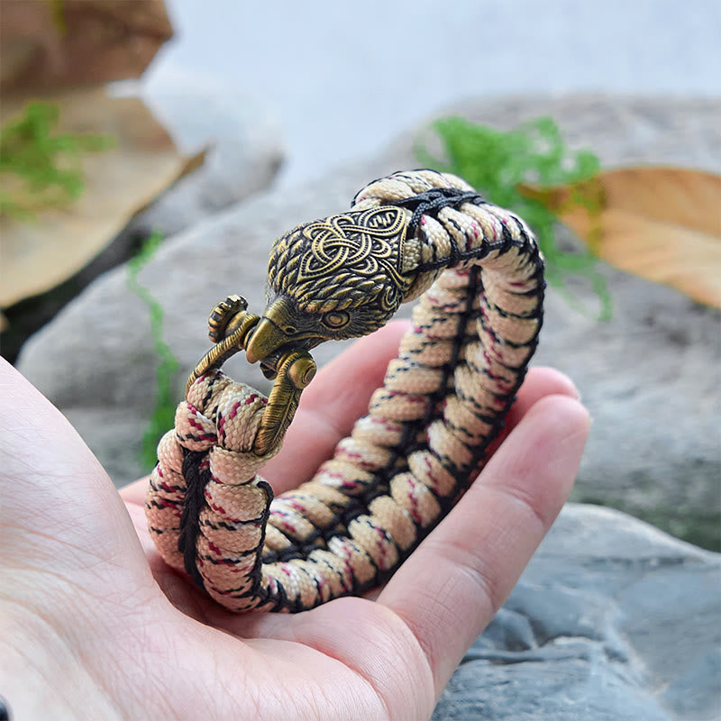 WorldNorse Viking Antique Raven Paracord Braided Bracelet - image 11