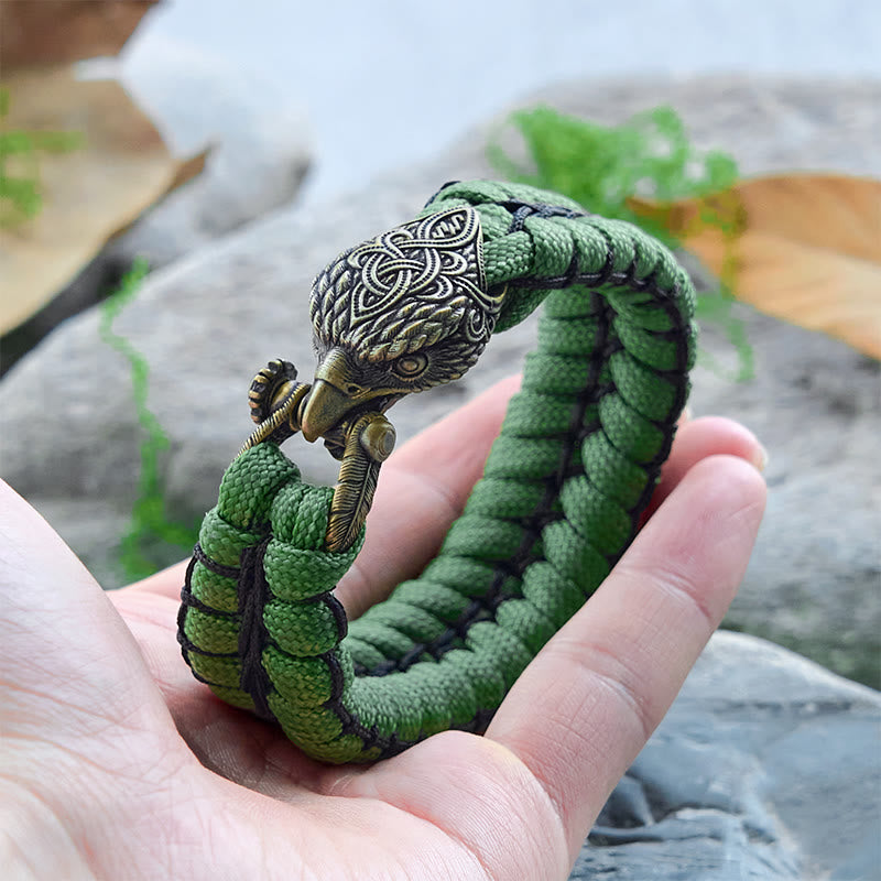 WorldNorse Viking Antique Raven Paracord Braided Bracelet - image 7