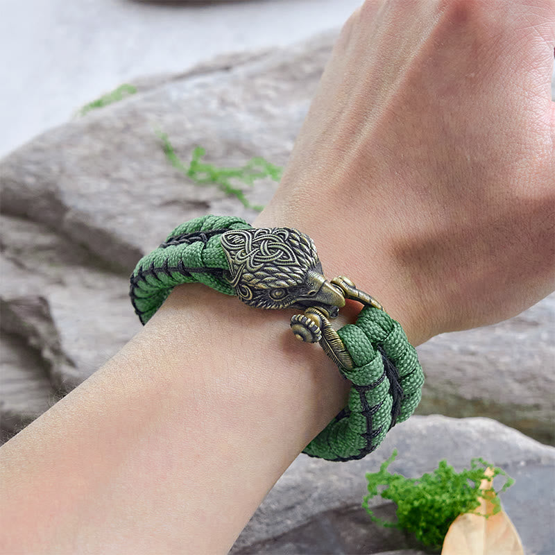 WorldNorse Viking Antique Raven Paracord Braided Bracelet - image 8