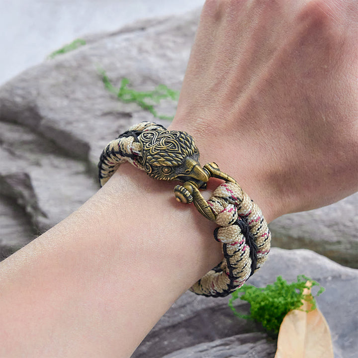 WorldNorse Viking Antique Raven Paracord Braided Bracelet - image 12