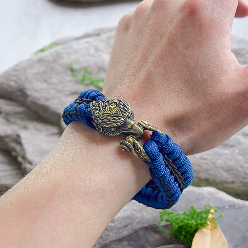 WorldNorse Viking Antique Raven Paracord Braided Bracelet - image 4