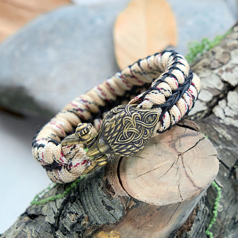 WorldNorse Viking Antique Raven Paracord Braided Bracelet - image 10