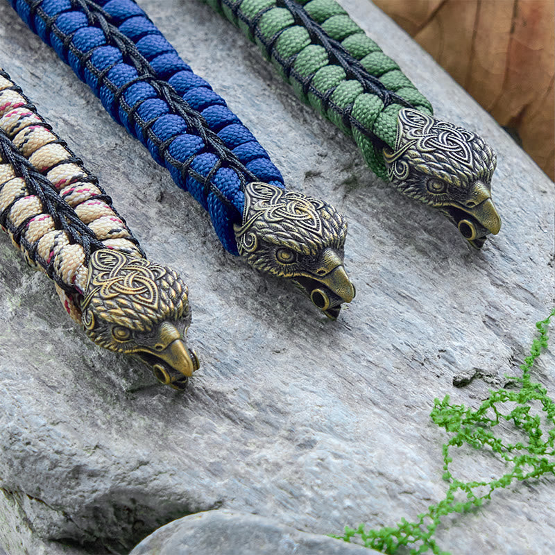 WorldNorse Viking Antique Raven Paracord Braided Bracelet - image 13