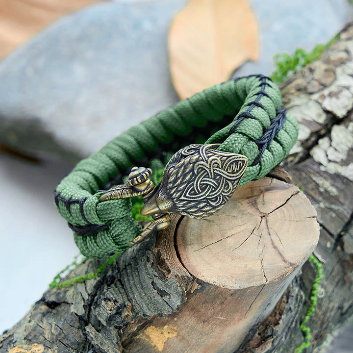 WorldNorse Viking Antique Raven Paracord Braided Bracelet - image 6