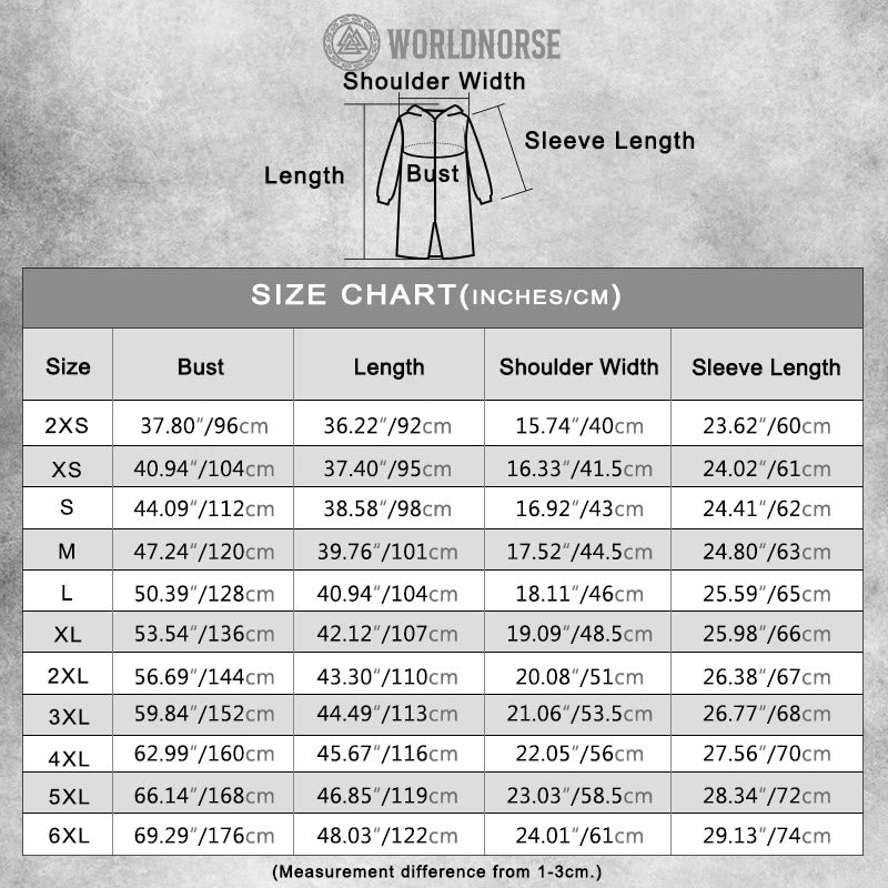 WorldNorse Vegvisir Wolf Navigator Hooded Cloak Coat - image 1