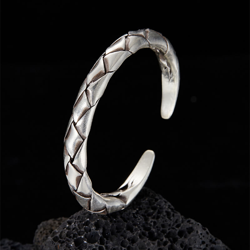 WorldNorse 925 Sterling Silver Serpentine Cuff Bracelet - Inner Circumference 16-17 cm - image 2