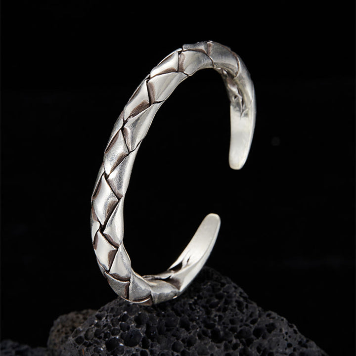 WorldNorse 925 Sterling Silver Serpentine Cuff Bracelet - Inner Circumference 16-17 cm - image 2