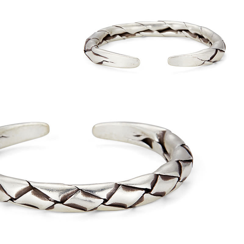 WorldNorse 925 Sterling Silver Serpentine Cuff Bracelet - image 4