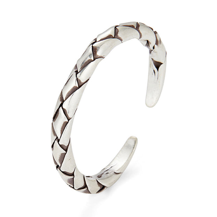 WorldNorse 925 Sterling Silver Serpentine Cuff Bracelet - image 3