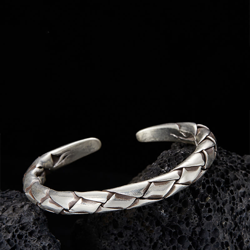 WorldNorse 925 Sterling Silver Serpentine Cuff Bracelet - image 0