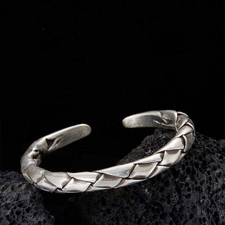 WorldNorse 925 Sterling Silver Serpentine Cuff Bracelet - image 0