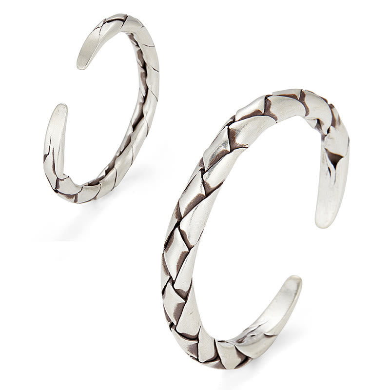 WorldNorse 925 Sterling Silver Serpentine Cuff Bracelet - image 5