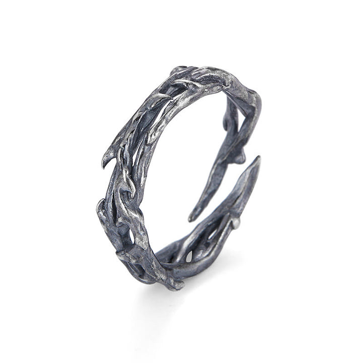WorldNorse 925 Sterling Silver Twisted Thorn Branch Ring - image 4