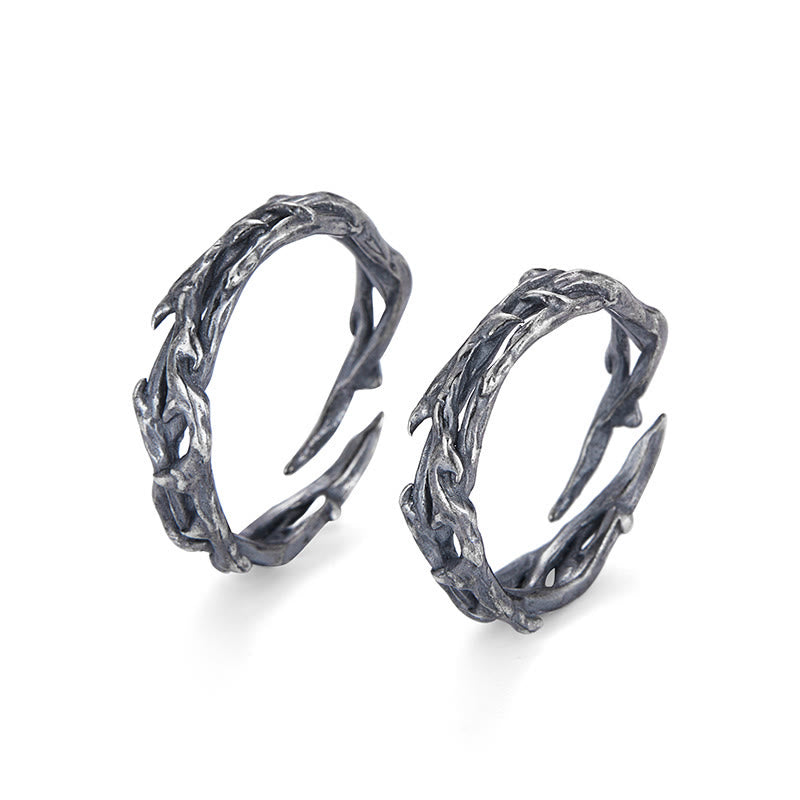 WorldNorse 925 Sterling Silver Twisted Thorn Branch Ring - image 5